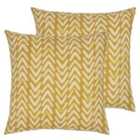 Furn. Nomi Twin Pack Polyester Filled Cushions Ochre
