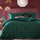 Furn. Bee Deco Single Duvet Cover Set Cotton Polyester Emerald