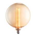 Orb Bulb Amber Glass 200X241Mm