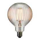 Ribbed Bulb Clear Glass