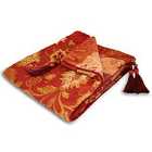 Paoletti Zurich Floral Jacquard Throw Polyester Burgundy