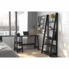 LPD Furniture Tiva Ladder Bookcase Black