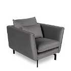 Elford Fabric Armchair And 3 Seater Sofa Set Grey