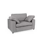 Alton Silver Fabric Armchair And 2 Seater Sofa Set