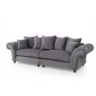 Huntley Fabric 4 Seater Sofa Grey