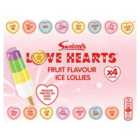 Swizzels Love Hearts Ice Lollies 4 x 65ml