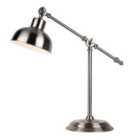 First Choice Lighting Hill Satin Nickel White Task Table Lamp