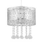 First Choice Lighting Seattle Clear Chrome Easy Fit Jewelled Pendant Shade