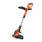 Yard Force 25Cm 20V Cordless Grass Trimmer W/ 2.0Ah Li-ion Battery And Charger - Orange & Black