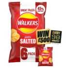 Walkers Less Salt Lightly Salted Multipack Crisps 6 x 25g