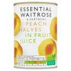 Essential Peach Halves in Fruit Juice, drained 248g