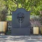 Ivyline Outdoor Luxury Lion Water Feature - Granite Polyresin