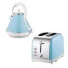 SQ Professional 9547 Dainty 1.8L Stainless Steel Electric Kettle And 2 Slice Toaster Set - Blue