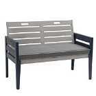 Florenity Galaxy 2 Seater Bench with Pad - Grey