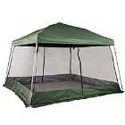 Outsunny 3.6 x 3.6 Pop Up Gazebo with Mesh Walls - Green