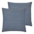 Evans Lichfield Dalton Twin Pack Polyester Filled Cushions Bluestone