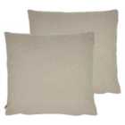 Evans Lichfield Malham Twin Pack Polyester Filled Cushions Latte 50 x 50cm