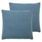 Evans Lichfield Malham Twin Pack Polyester Filled Cushions Wedgewood 50 x 50cm