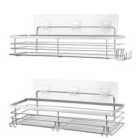 Set Of 2 Stainless Steel Shower Caddy