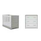 Obaby Nika Mini 2 Piece Room Set And Underdrawer Grey Wash And White