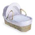 Dimple Palm Moses Basket - White