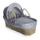 Dimple Palm Moses Basket - Grey