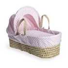 Dimple Palm Moses Basket - Pink