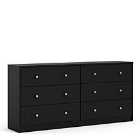 May Chest Of 6 Drawers (3+3) In Black