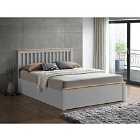 Malmo Pearl Grey Wooden Ottoman Storage Bed Kingsize