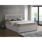 Malmo Pearl Grey Wooden Ottoman Storage Double Bed