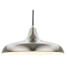 Luminosa Curtis 1 Light Dome Ceiling Pendant Brushed Steel, E27