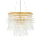 Luminosa Florence 9 Light Ceiling Pendant Polished Gold Plated Finish With Clear Glass