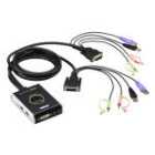 Aten CS682 - 2-Port USB DVI/Audio Cable KVM Switch with Remote Port Selector