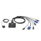 Aten CS22U - 2-Port USB VGA Cable KVM Switch with Remote Port Selector