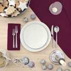 Amalfi Table Cloth 178X366 - Maroon