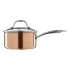 Interiors By Ph 18Cm Saucepan, Copper And Tri Ply With Glass Lid - Stainless Steel Handle