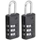 Master Lock 20Mm Wide Zinc Body With Black Vinyl Cover Set-your-own Combination Padlock; 2-pack