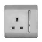 Trendi 1 Gang 13A Switched Socket Stainless Steel
