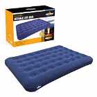 Milestone Camping Double Flocked Airbed - Navy Blue
