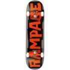 Rampage Block Logo Orange Black Complete Skateboard
