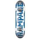 Rampage Block Logo Blue White Complete Skateboard