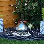 Tranquility 20cm S/Steel Sphere Solar Powered Water Feature