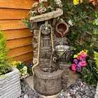 Tranquility Rustic Jug Solar Powered Water Feature