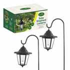 Gardenkraft 2-pack Of Solar Shepherd Lantern Lights - Black