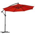 Garden Gear Cantilever Parasol with Cover - Red
