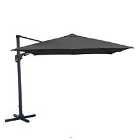 Charles Bentley 3.5M Premium Cantilever Parasol With Crank and Tilt (base not included) - Grey