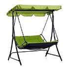 Outsunny 2 Seater Swing Chair with Canopy - Green
