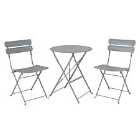 The Outdoor Living Company Nimes 2 Seater Folding Bistro Set - Grey