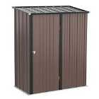 Outsunny Outdoor Steel Storage Shed Steel w/ Lockable Door - Brown