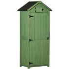 Outsunny Wooden Tool Storage Shed - Green